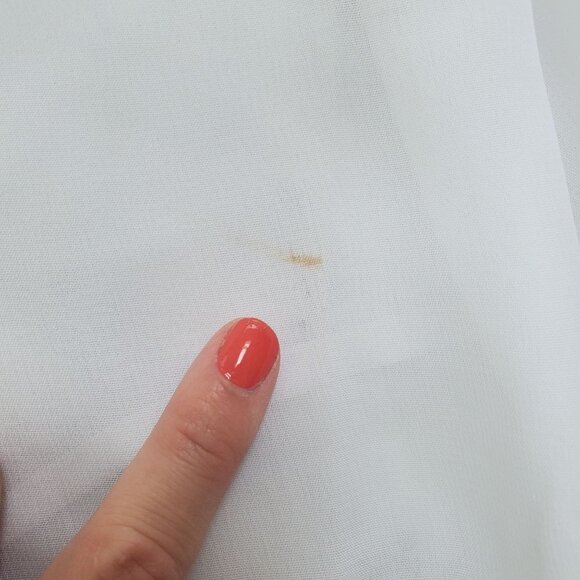 Club Z Collection Embroidered White Sheer Chiffon Swim Coverup Tunic Kaftan S - Picture 7 of 7